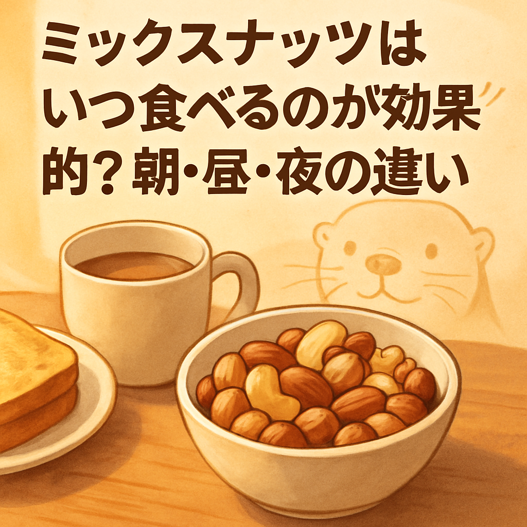 ミックスナッツはいつ食べるのが効果的？朝・昼・夜の違いと賢い取り入れ方