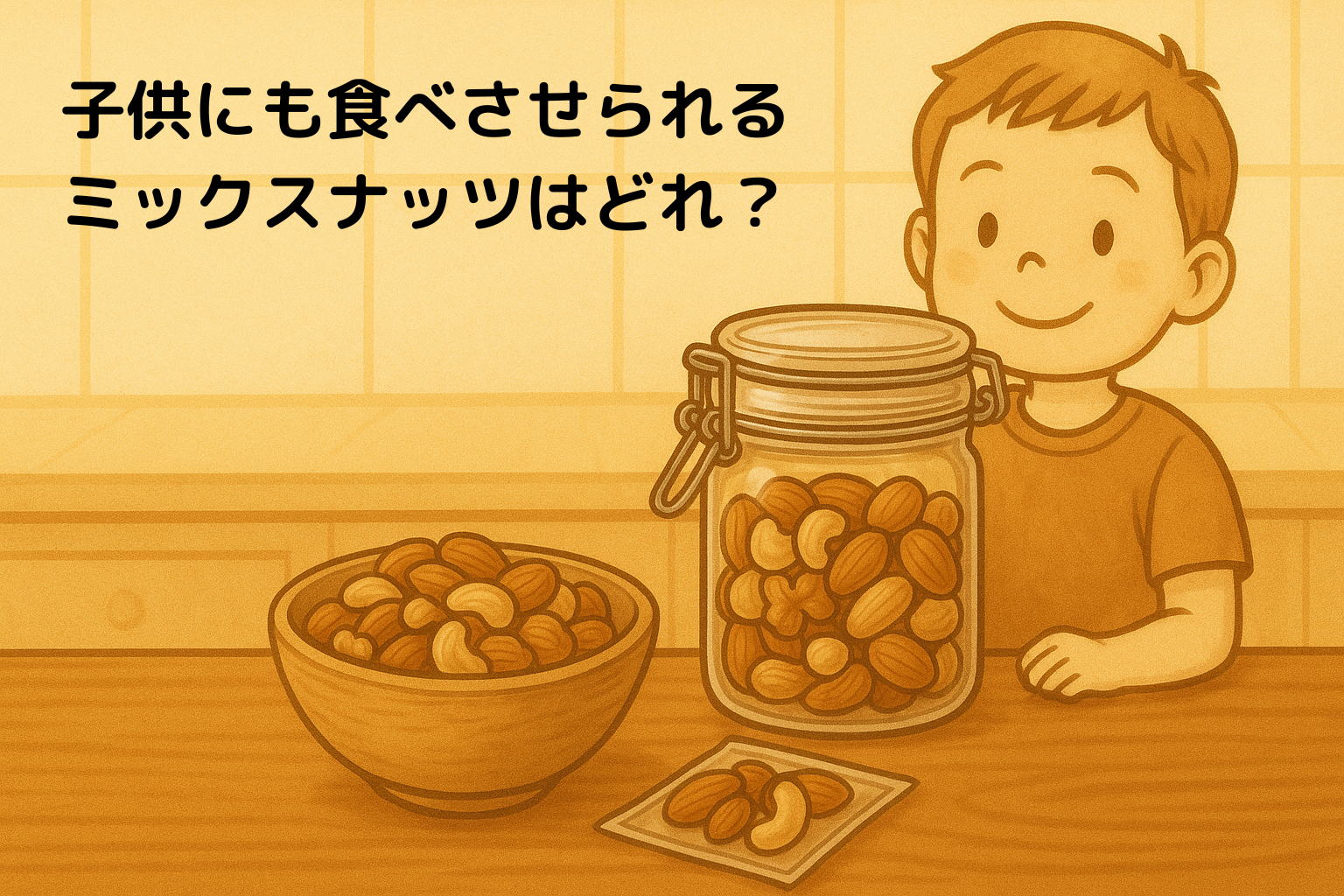 子供にも食べさせられるミックスナッツはどれ？